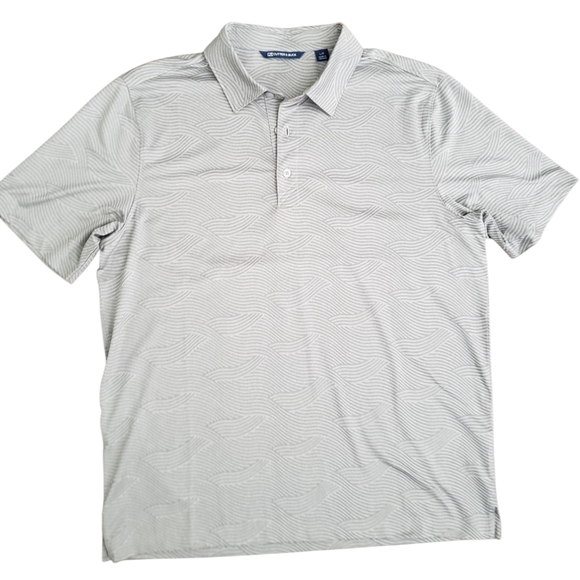 Cutter & Buck Grey Pattern Golf Polo Large - Picture 1 of 3